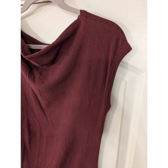 Standard James Perse Ruched Midi Dress women's 3 brown Cap sleeve bodycon‎ - Picture 2 of 8